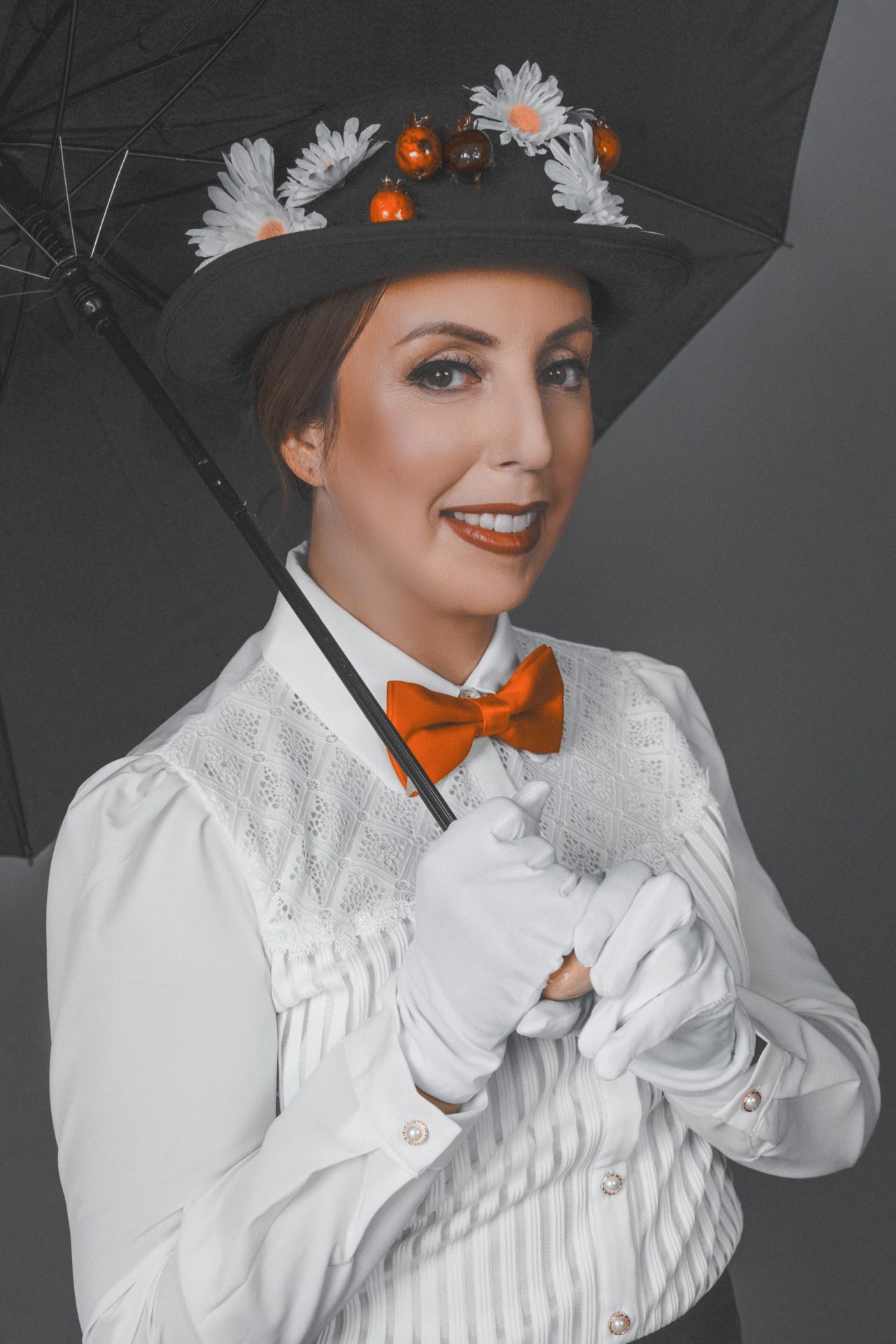 Michael Padilla Mary Poppins with umbrella